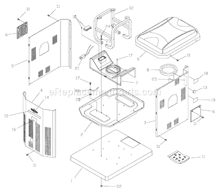 Page C Diagram and Parts List for 040243-1  Briggs and Stratton Generator